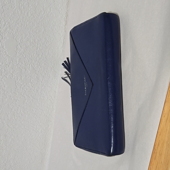 Balenciaga Papier Continental Zip Around Wallet Indigo Blue - Picture 4 of 12